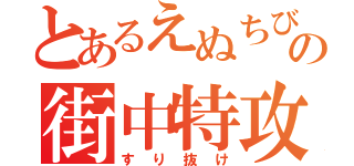 とあるえぬちびの街中特攻（すり抜け）