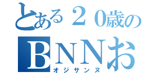 とある２０歳のＢＮＮお兄さん（オジサンヌ）