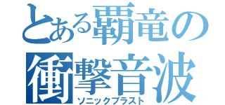 とある覇竜の衝撃音波（ソニックブラスト）