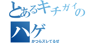 とあるキチガイののハゲ（かつらズレてるぜ）