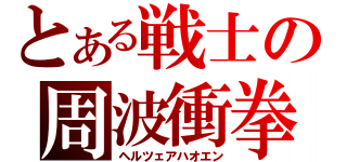 とある戦士の周波衝拳（ヘルツェアハオエン）