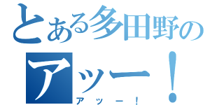 とある多田野のアッー！（アッー！）