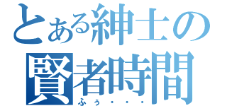 とある紳士の賢者時間（ふぅ・・・）