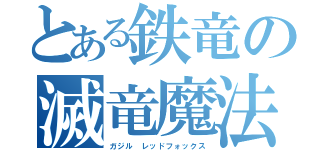 とある鉄竜の滅竜魔法（ガジル　レッドフォックス）