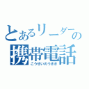 とあるリーダーの携帯電話（こうせいのうきき）