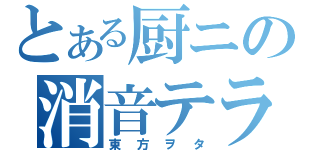 とある厨ニの消音テラ（東方ヲタ）