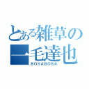 とある雑草の一毛達也（ＢＯＳＡＢＯＳＡ）