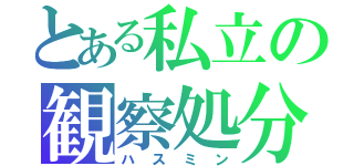 とある私立の観察処分者（ハスミン）