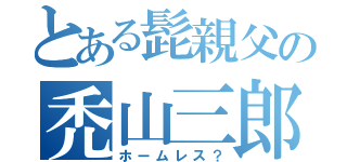 とある髭親父の禿山三郎（ホームレス？）