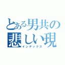 とある男共の悲しい現実（インデックス）