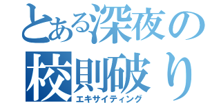 とある深夜の校則破り（エキサイティング）