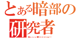 とある暗部の研究者（木ィィィィ原くゥゥゥゥん！！）