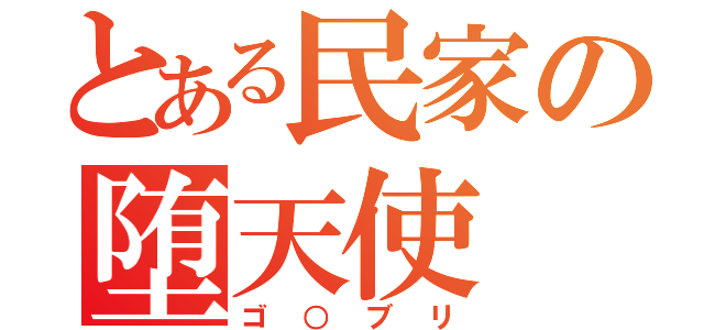 とある民家の堕天使（ゴ○ブリ）