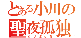 とある小川の聖夜孤独（泣）（クリぼっち）