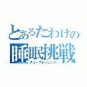 とあるたわけの睡眠挑戦（スリープチャレンジ）