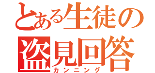 とある生徒の盗見回答（カンニング）