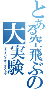 とある空飛ぶの大実験（フライングオーケストラ）