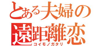 とある夫婦の遠距離恋愛（コイモノガタリ）