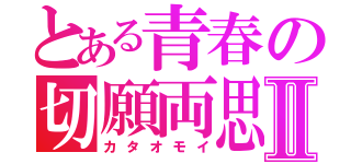 とある青春の切願両思Ⅱ（カタオモイ）