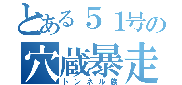 とある５１号の穴蔵暴走（トンネル族）