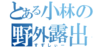 とある小林の野外露出（すずしぃー）