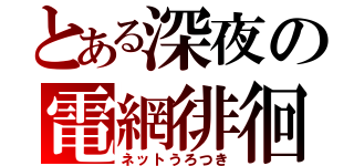 とある深夜の電網徘徊（ネットうろつき）