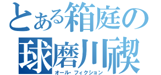 とある箱庭の球磨川禊（オール・フィクション）