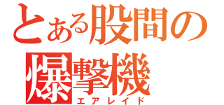 とある股間の爆撃機（エアレイド）