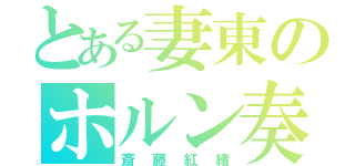 とある妻東のホルン奏者（斎藤紅緒）