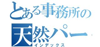 とある事務所の天然パーマ（インデックス）