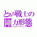 とある戦士の剛力形態（ミリタリーフォーム）