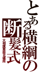 とある横綱の断髪式（大相撲恵庭北場所）