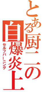 とある厨二の自爆炎上（セルフバーニング）