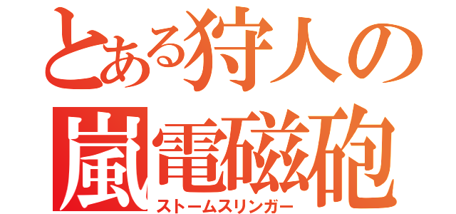 とある狩人の嵐電磁砲（ストームスリンガー）