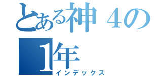 とある神４の１年（インデックス）