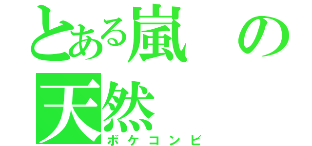 とある嵐の天然（ボケコンビ）