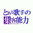 とある歌手の集客能力（キャパシティー）