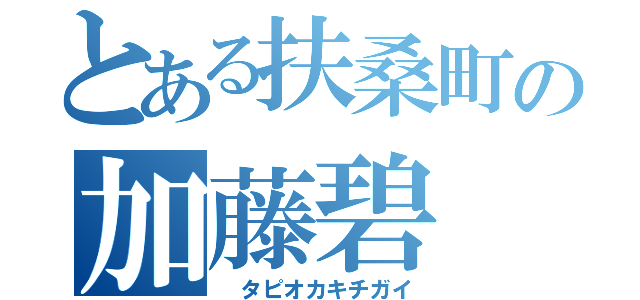 とある扶桑町の加藤碧（　タピオカキチガイ）