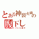 とある神裂火織の腹下し（トイレに直行）