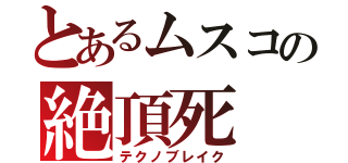 とあるムスコの絶頂死（テクノブレイク）