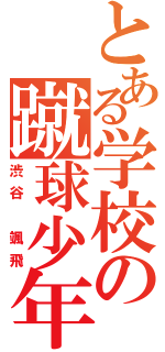 とある学校の蹴球少年（渋谷 颯飛）