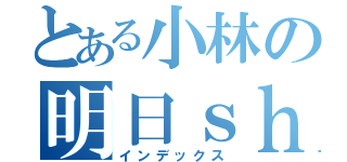 とある小林の明日ｓｈしあ（インデックス）