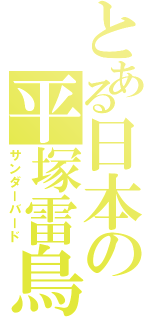 とある日本の平塚雷鳥（サンダーバード）