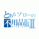 とあるソローの不用品販売所Ⅱ（ヤードセール）