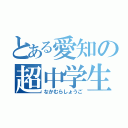 とある愛知の超中学生（なかむらしょうご）