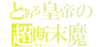 とある皇帝の超断末魔（ウボァーー！！）