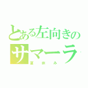 とある左向きのサマーライフ（夏休み）