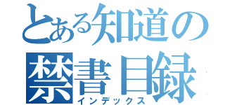 とある知道の禁書目録（インデックス）