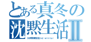 とある真冬の沈黙生活Ⅱ（３カ月間沈黙生活２ｎｄ ｗｉｎｔｅｒ）