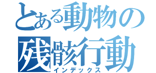 とある動物の残骸行動（インデックス）